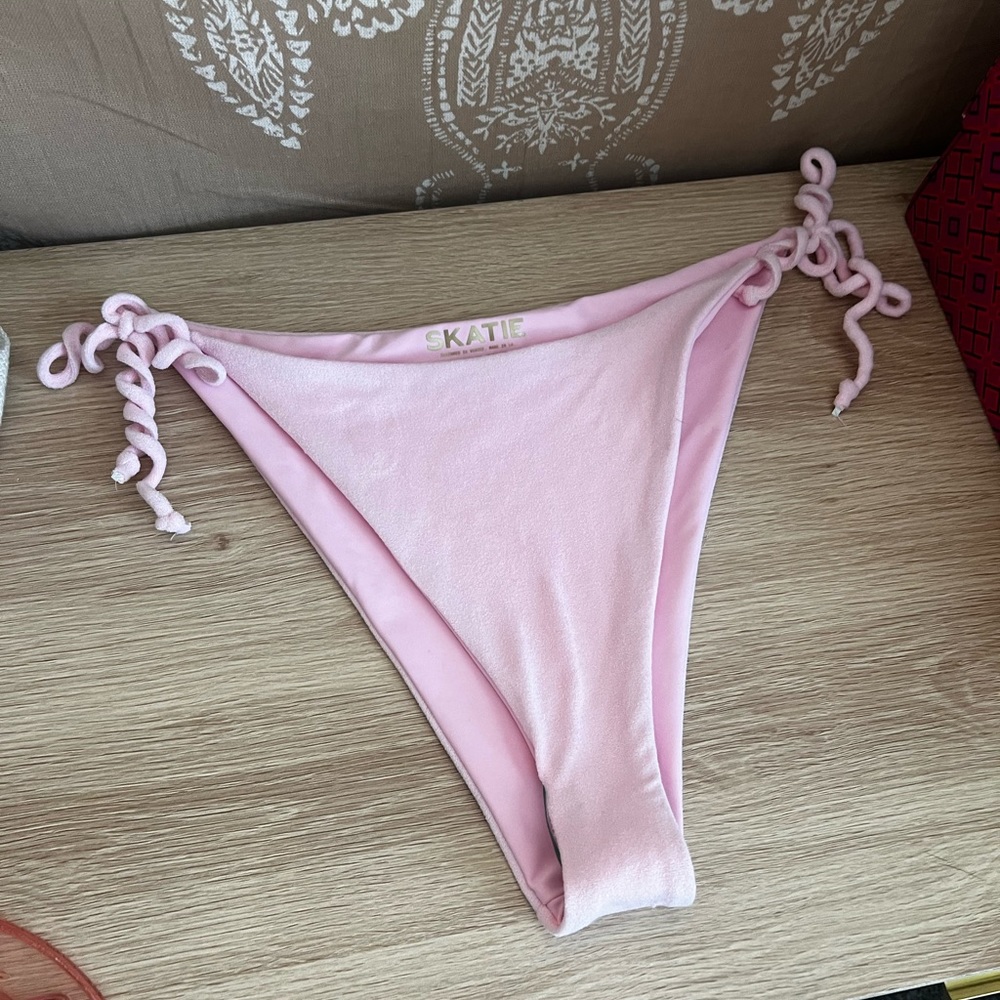 New Skatie Light Pink Terry Cloth Bikini Bottoms